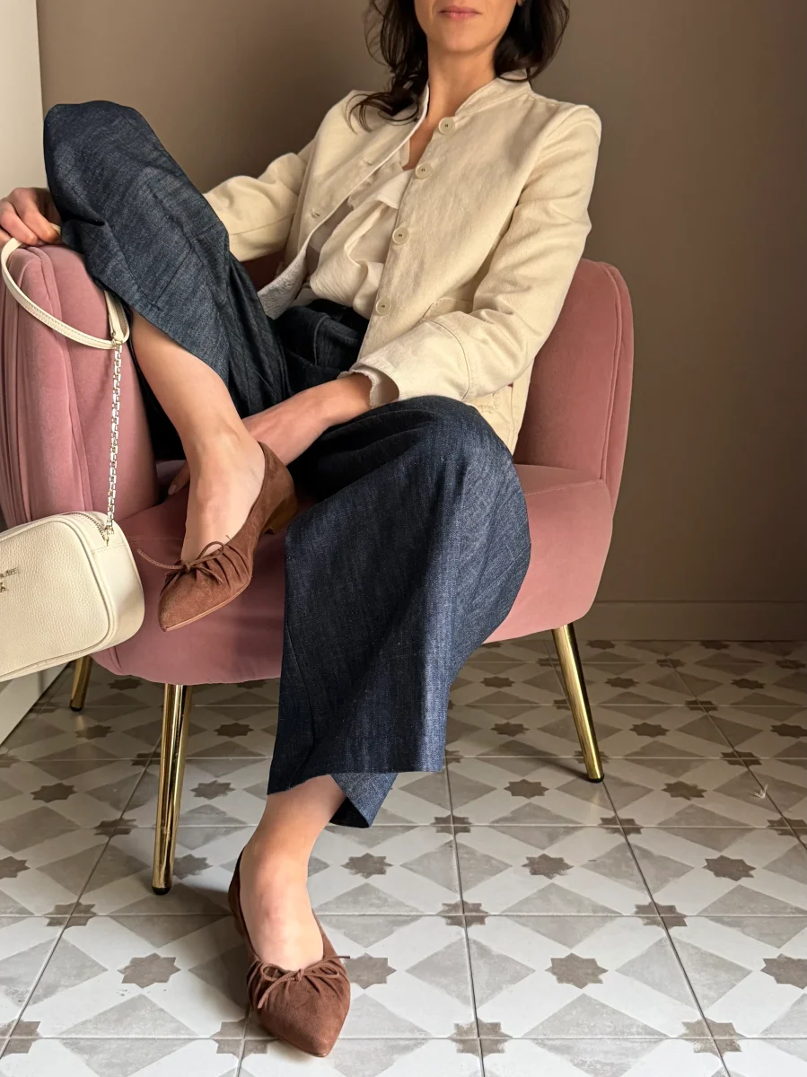 Scarpa in suede con plisse’ - immagine 5