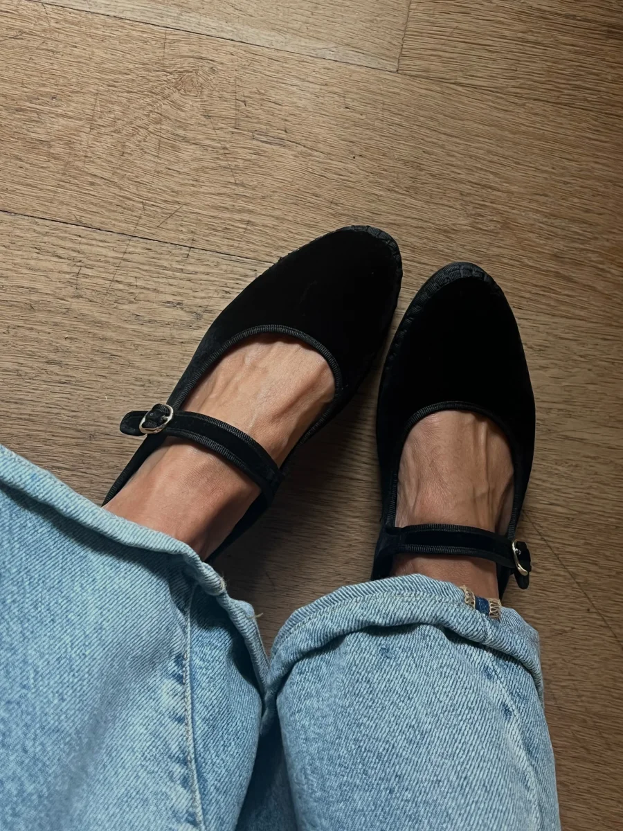 Mary Jane in velluto nero - immagine 2