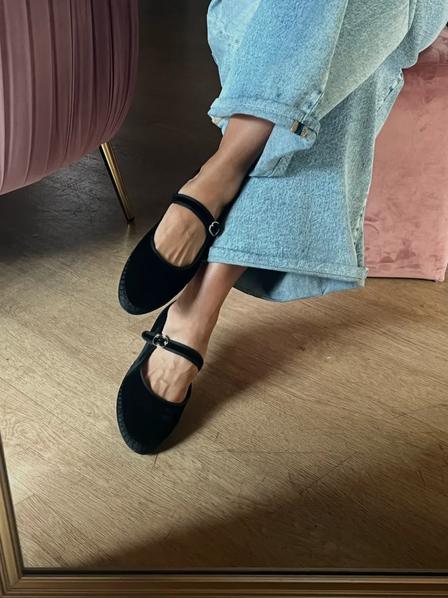 Mary Jane in velluto nero - immagine 6