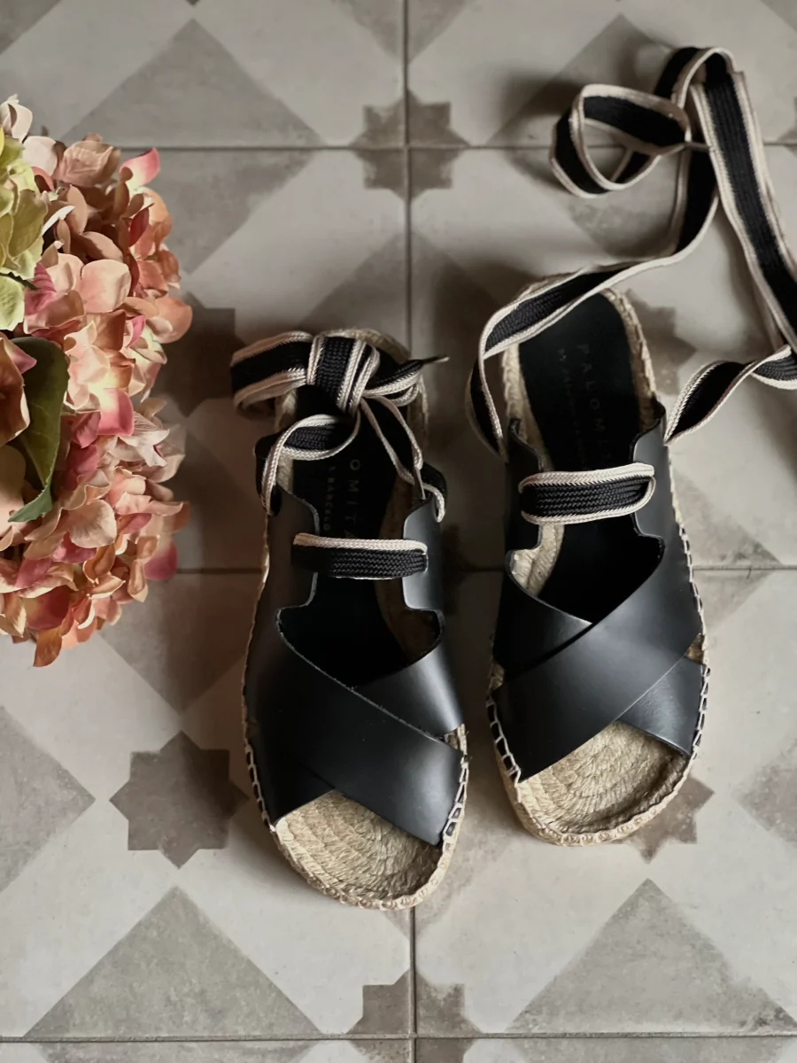 Sandalo espadrillas in pelle - immagine 4
