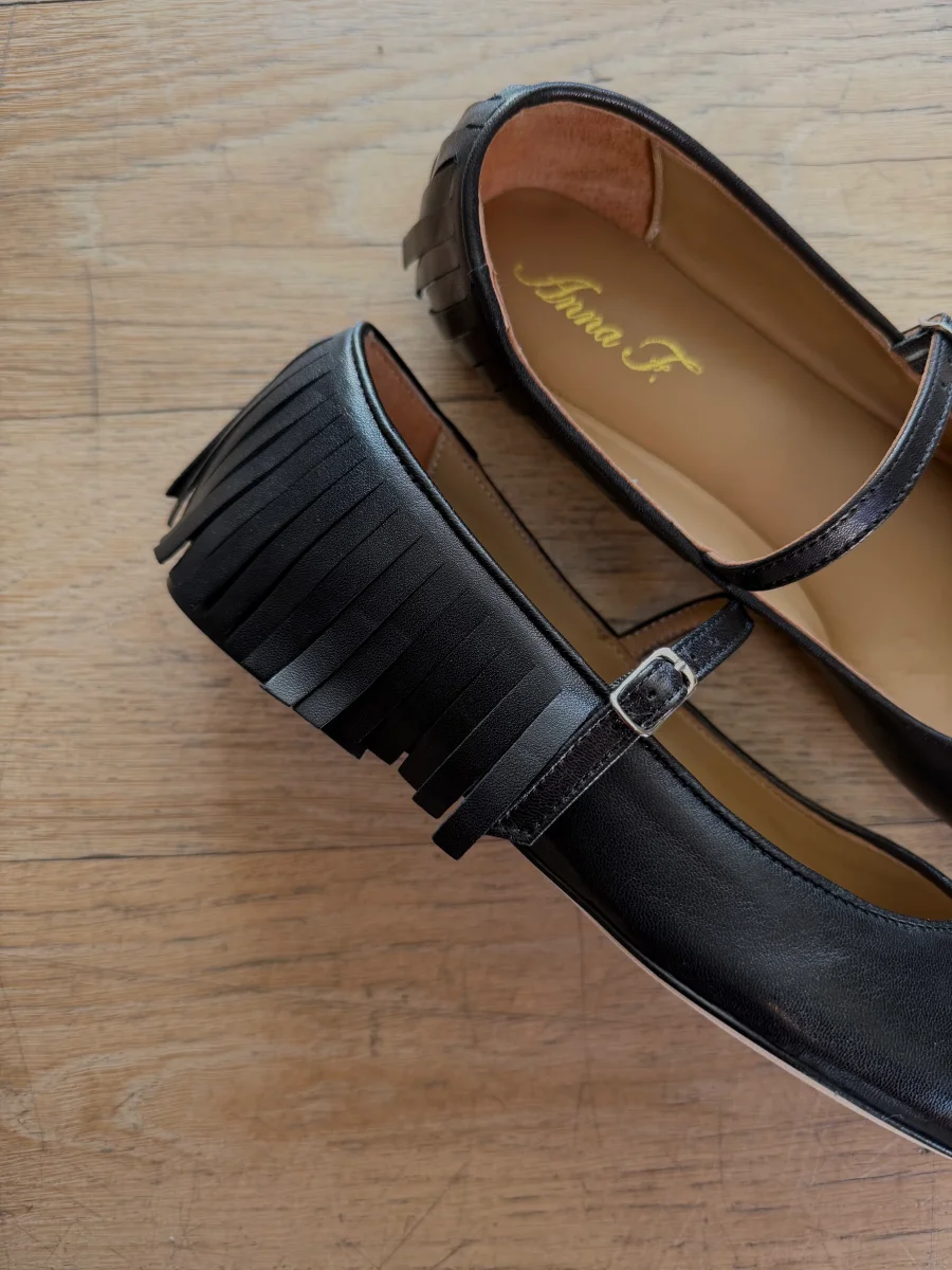 Scarpa Mary Jane con frange - immagine 7