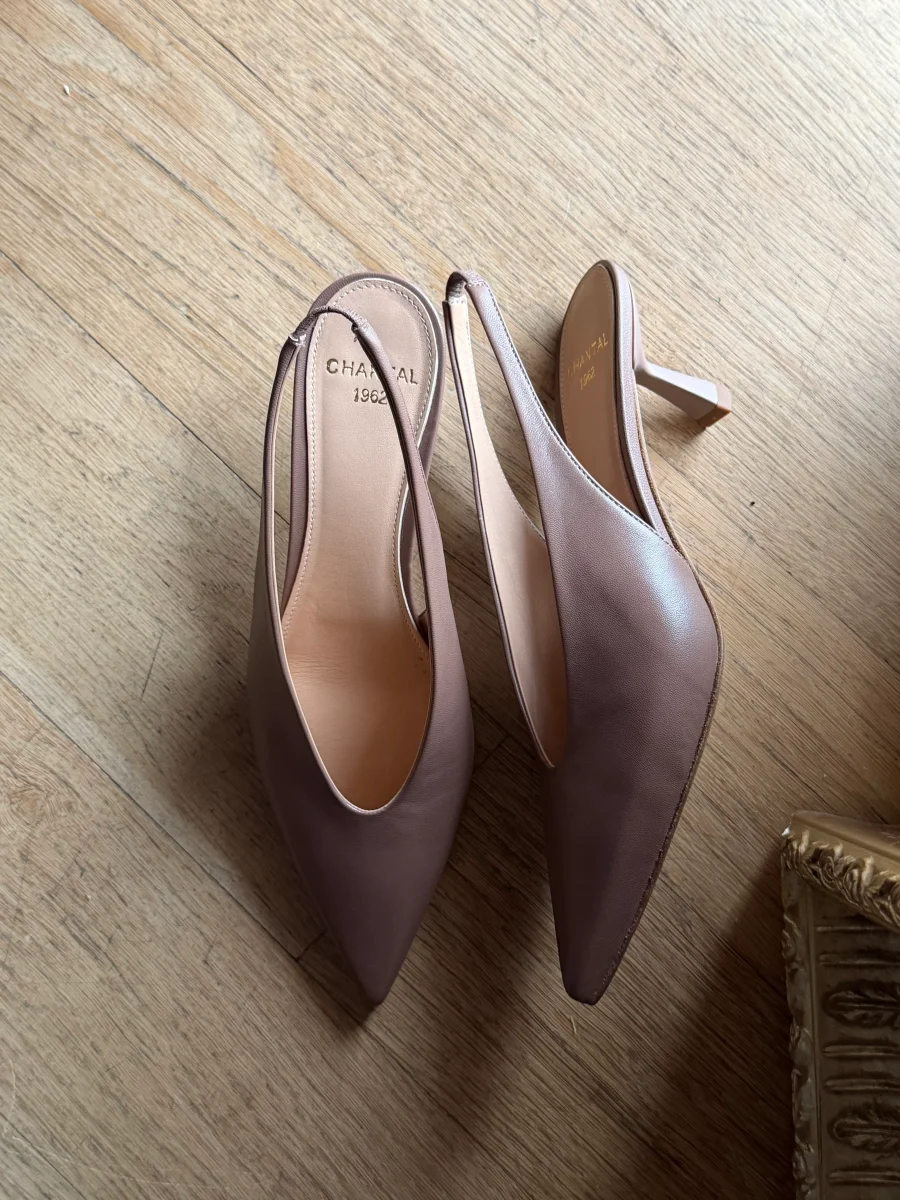 Slingback nude in capretto - immagine 5