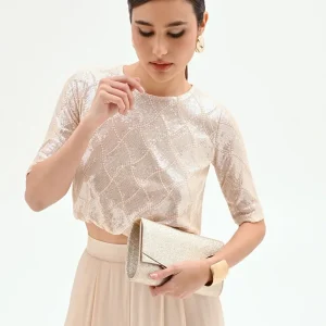 Crop Top con Paillettes