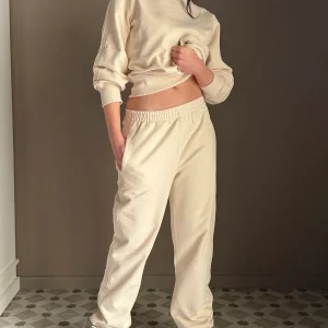 Pantaloni jogger Warm Ivory