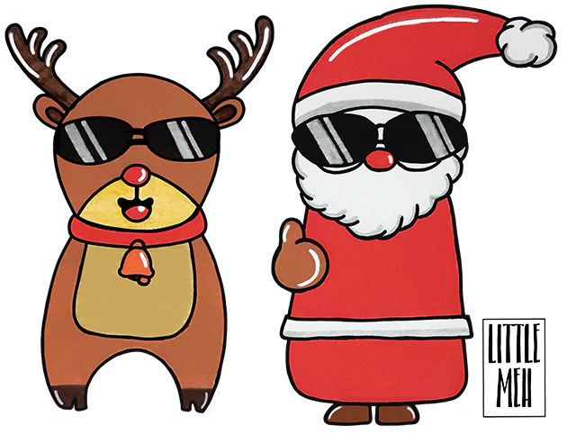 Felpa girocollo Babbo Natale - di Little Meh - immagine 3
