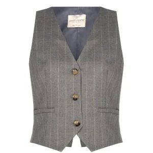 Gilet Gessato a 3 Bottoni