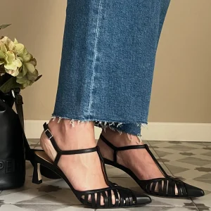 Slingback con fettucce intrecciate