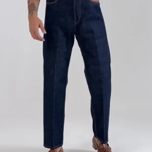 Jeans Vita Alta Fondo Ampio Lavaggio Zero