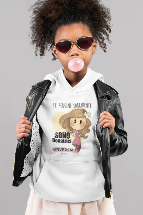 Felpa Bambina "Persone sorridenti" di Dolcelegno
