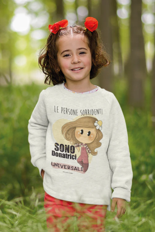 Felpa Bambina "Persone sorridenti" di Dolcelegno - immagine 3