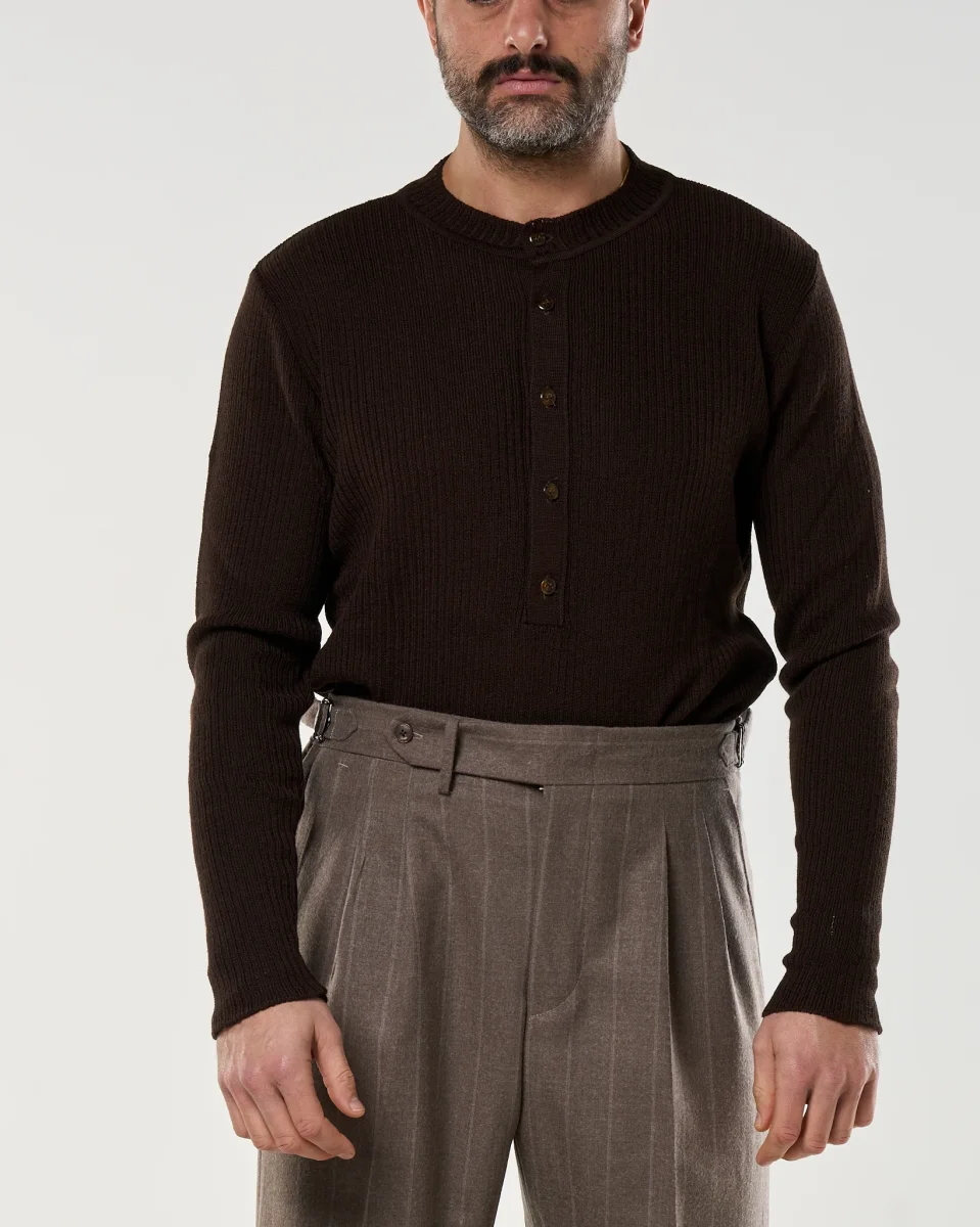 Maglia Henley Knit Testa di Moro - immagine 3